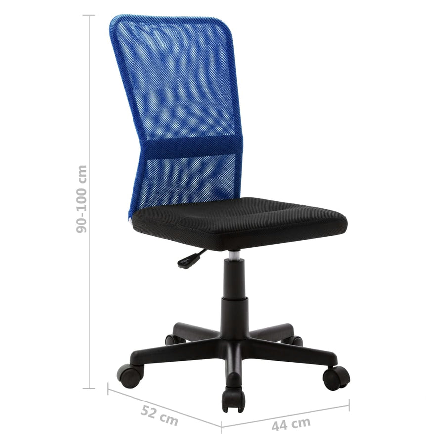 Kantoorstoel 44X52X00 Cm Mesh Stof Zwart en blauw