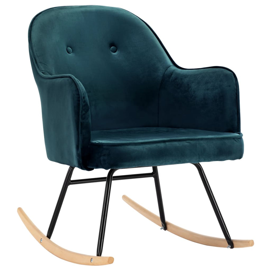 Schommelstoel Fluweel Blauw