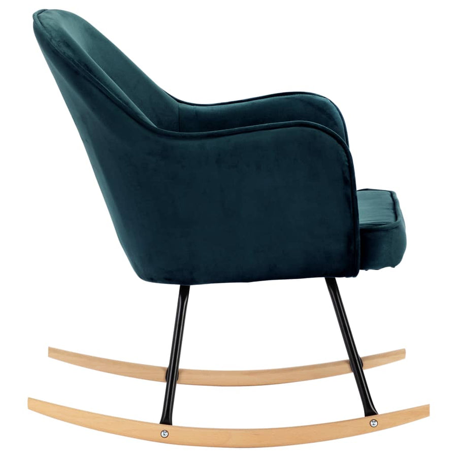 Schommelstoel Fluweel Blauw