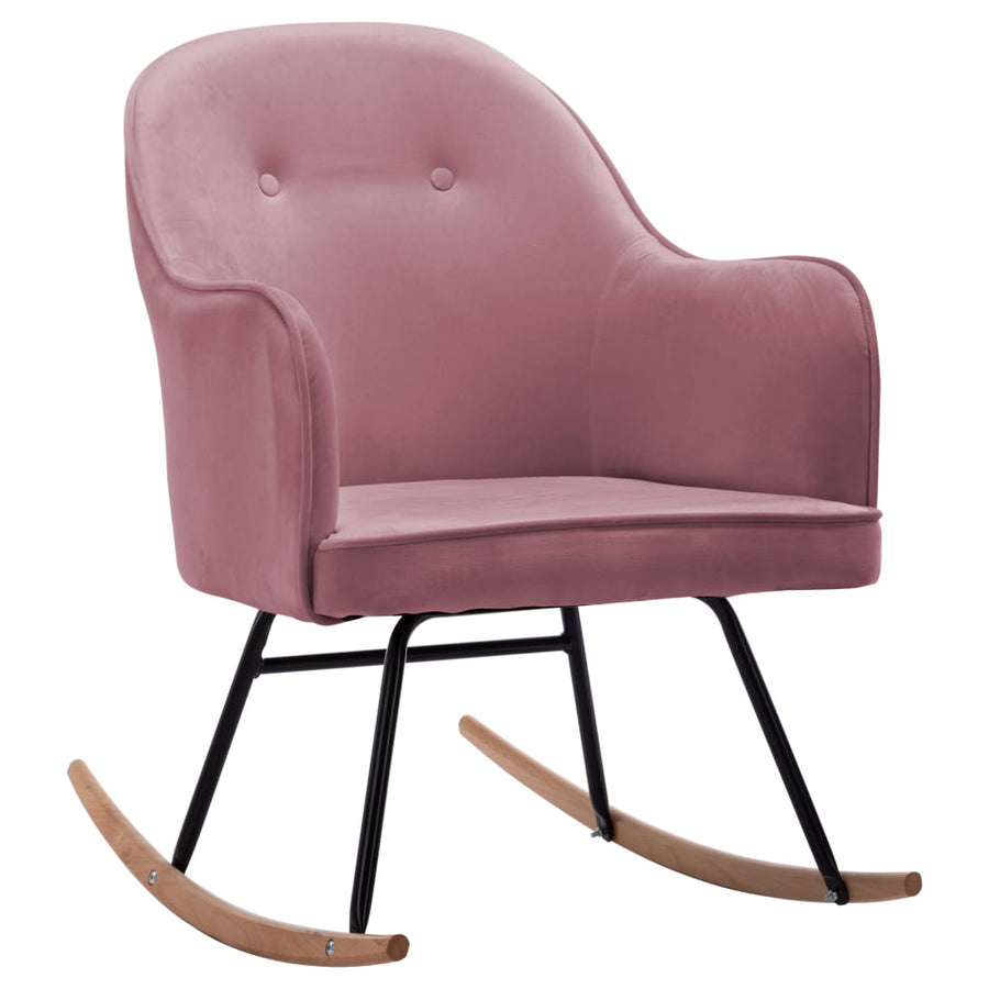 Schommelstoel Fluweel Roze