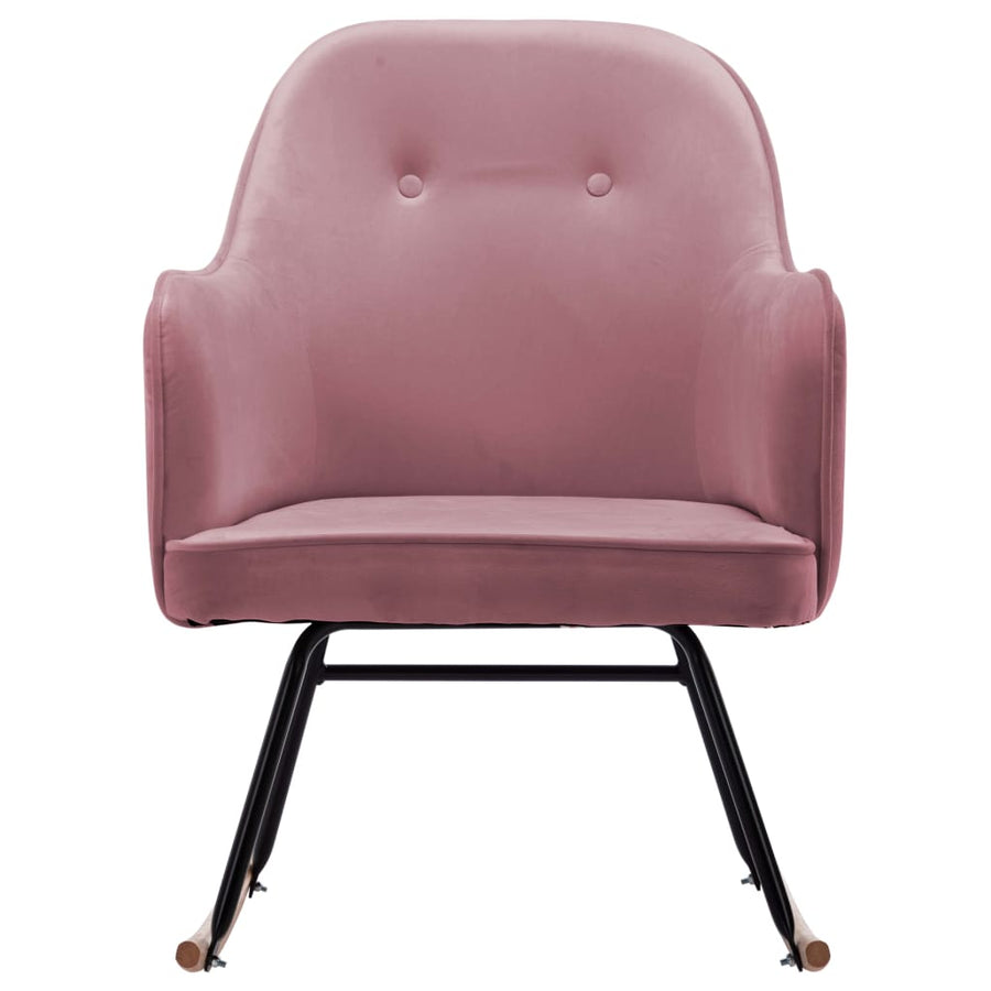 Schommelstoel Fluweel Roze