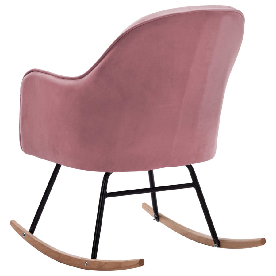 Schommelstoel Fluweel Roze
