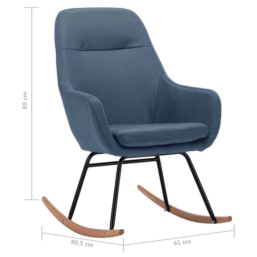 Schommelstoel Stof Blauw