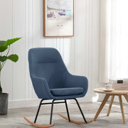 Schommelstoel stof blauw 61x80,5x89 cm