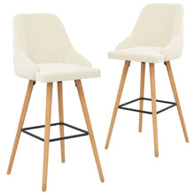 Barstoelen Fluweel crème