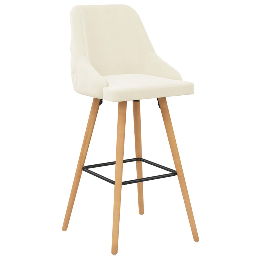 Barstoelen Fluweel crème