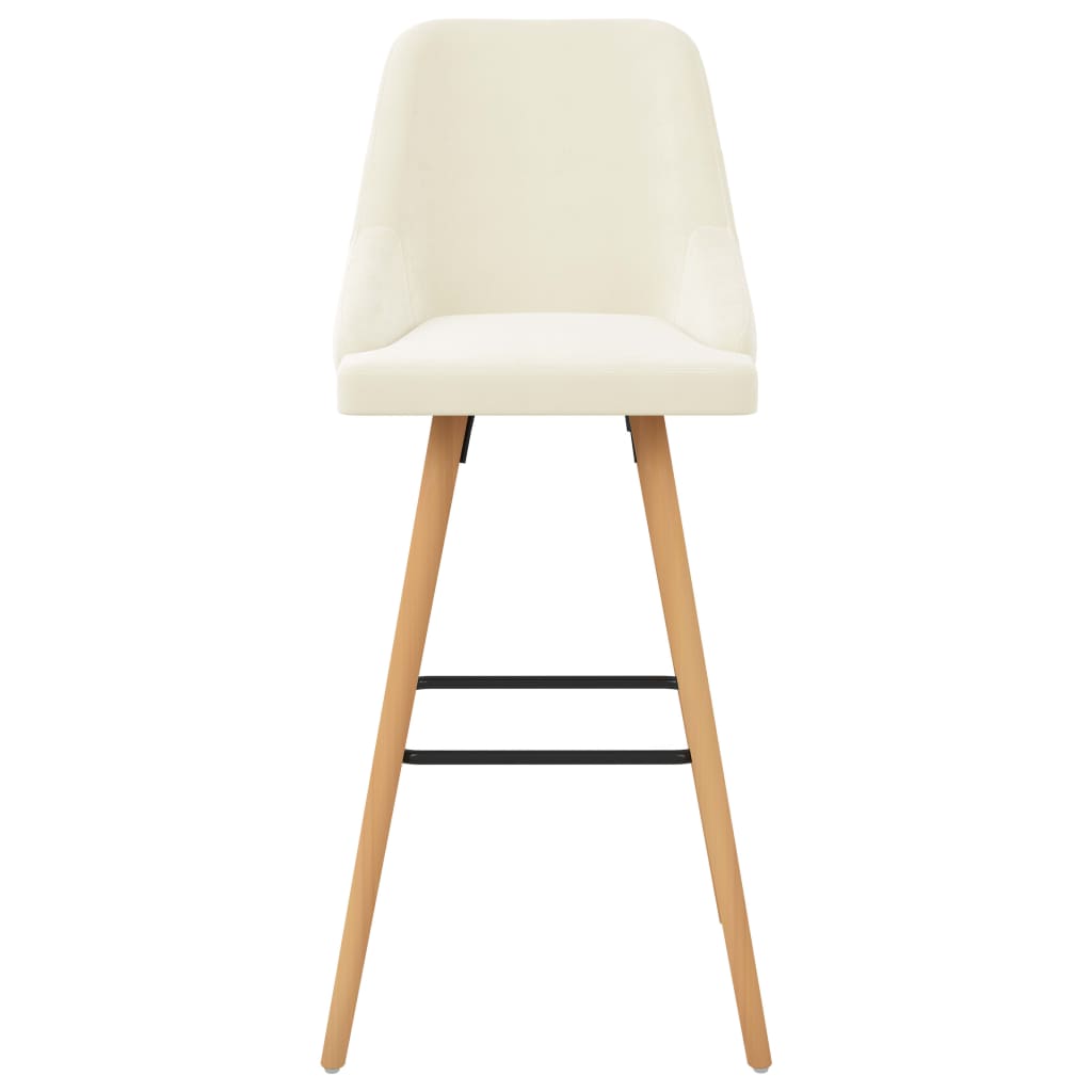 Barstoelen Fluweel crème