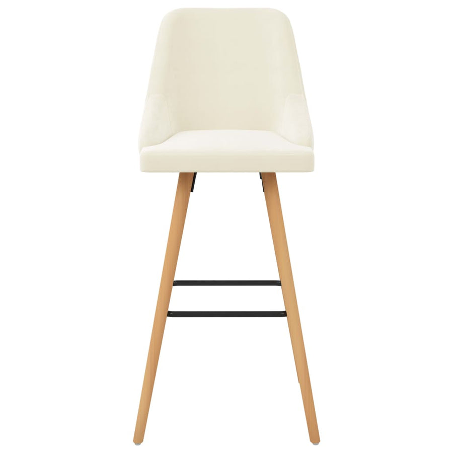 Barstoelen Fluweel crème