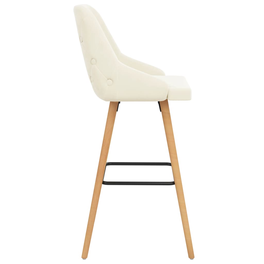 Barstoelen Fluweel crème