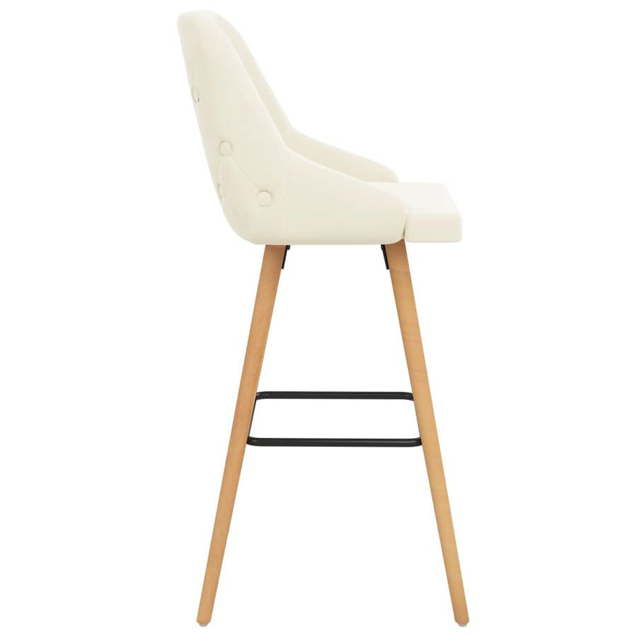 Barstoelen Fluweel crème