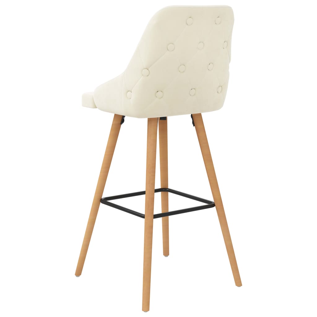 Barstoelen Fluweel crème