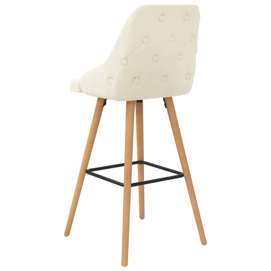 Barstoelen Fluweel crème