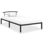 Metal bed frame black 90x200 cm