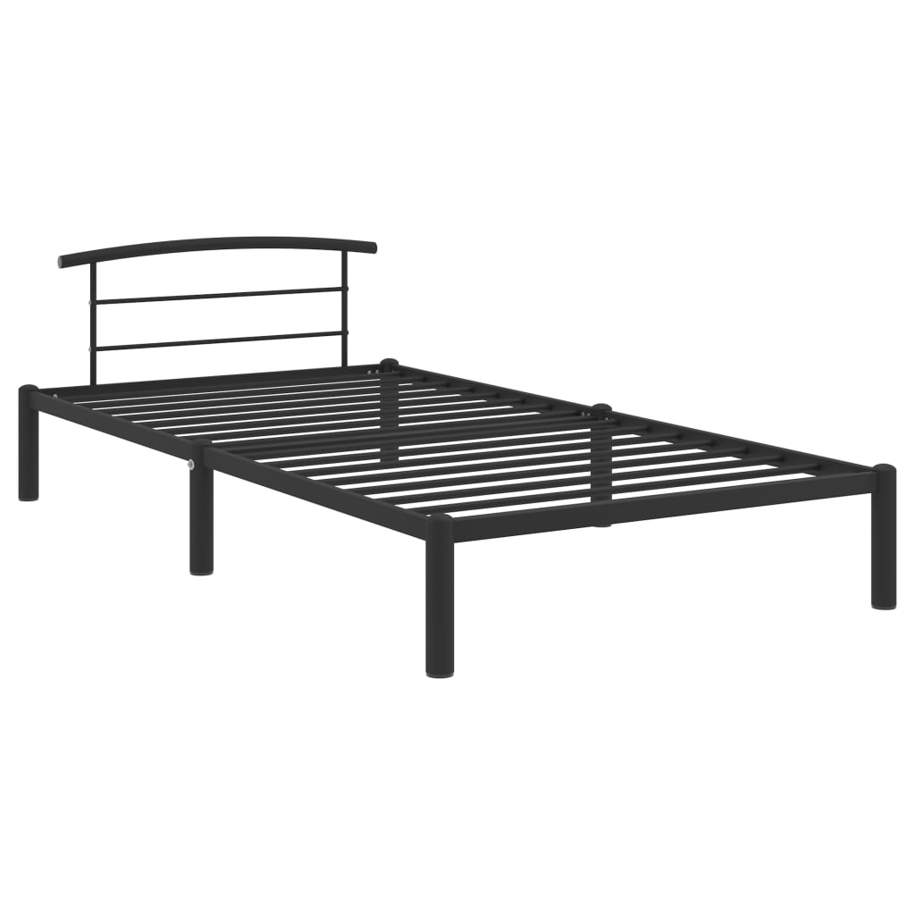 Bedframe Metaal 90 x 200 cm Zwart