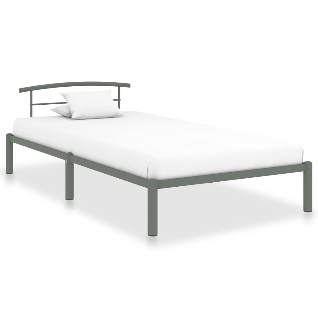 Bedframe Metaal 90 x 200 cm Grijs