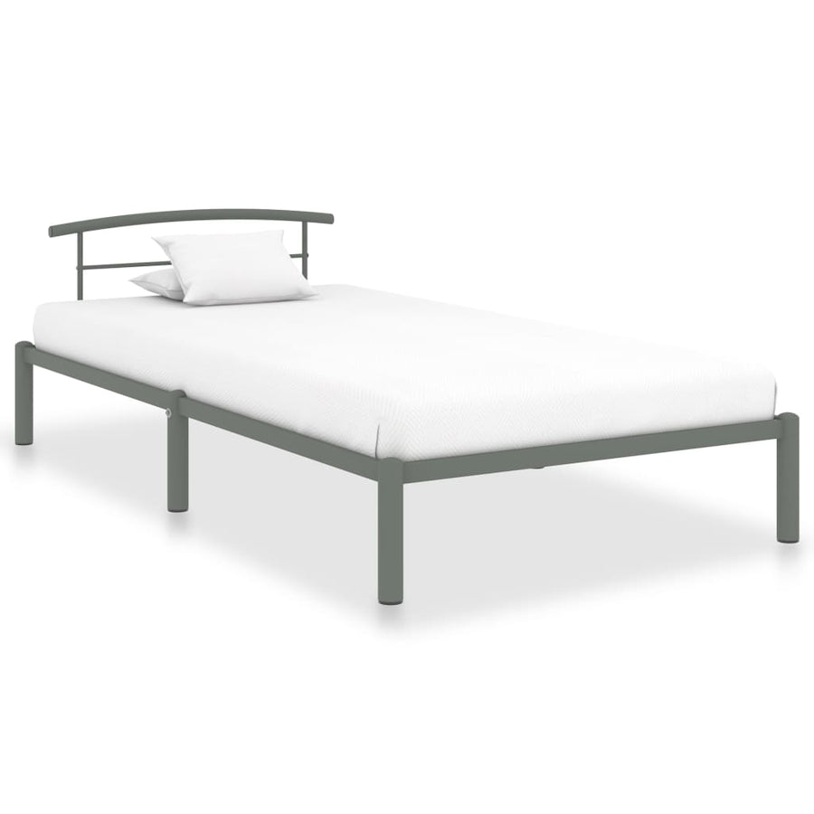 Bedframe Metaal 90 x 200 cm Grijs