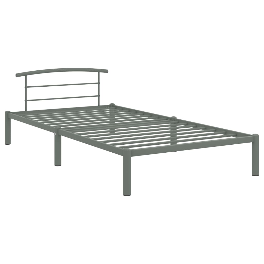 Bedframe Metaal 90 x 200 cm Grijs