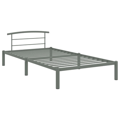 Bedframe Metaal 90 x 200 cm Grijs