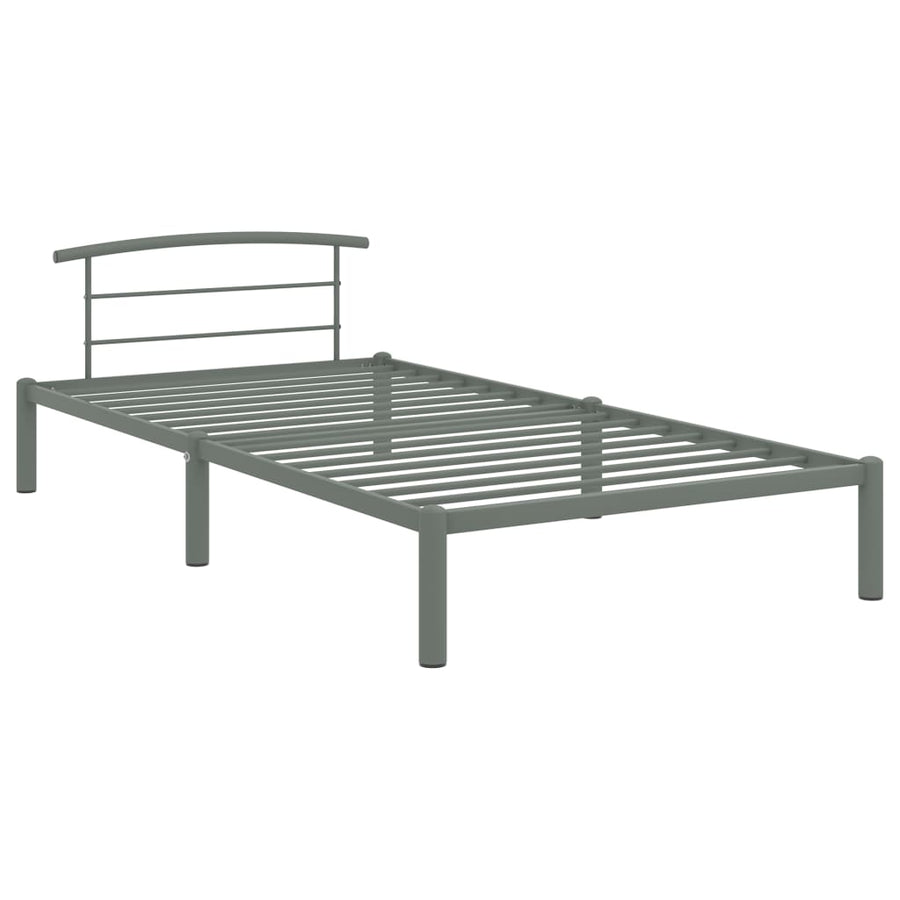 Bedframe Metaal 90 x 200 cm Grijs