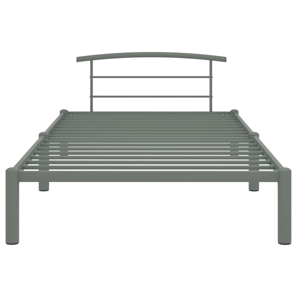 Bedframe Metaal 90 x 200 cm Grijs
