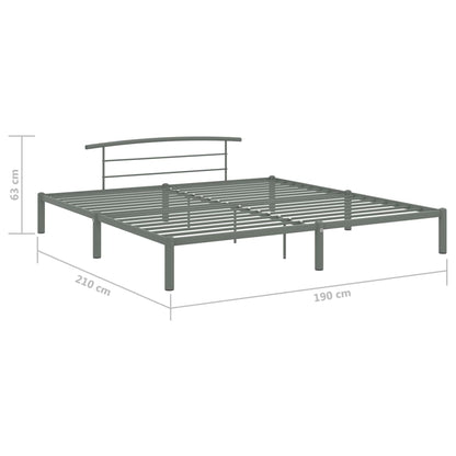 Bedframe Metaal 180 x 200 cm Grijs