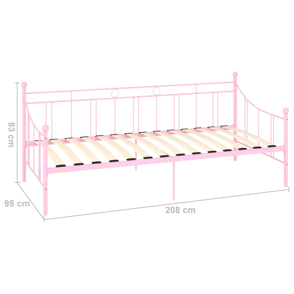 Slaapbank Metaal Roze