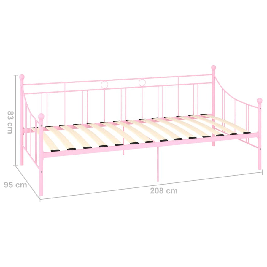 Slaapbank Metaal Roze