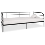 Bedbank metaal zwart 90x200 cm