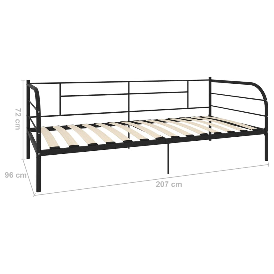 Bedbankframe Metaal Zwart