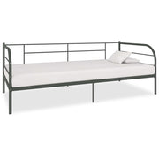 Bedbank metaal grijs 90x200 cm