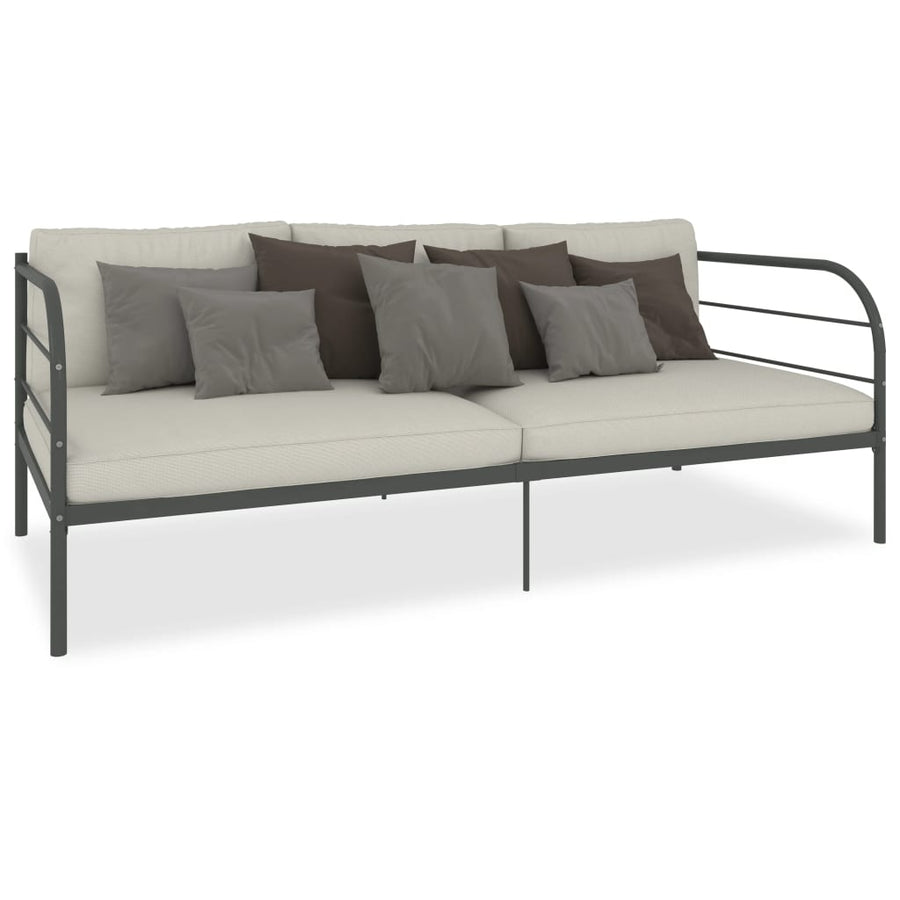 Bedbankframe Metaal Grijs