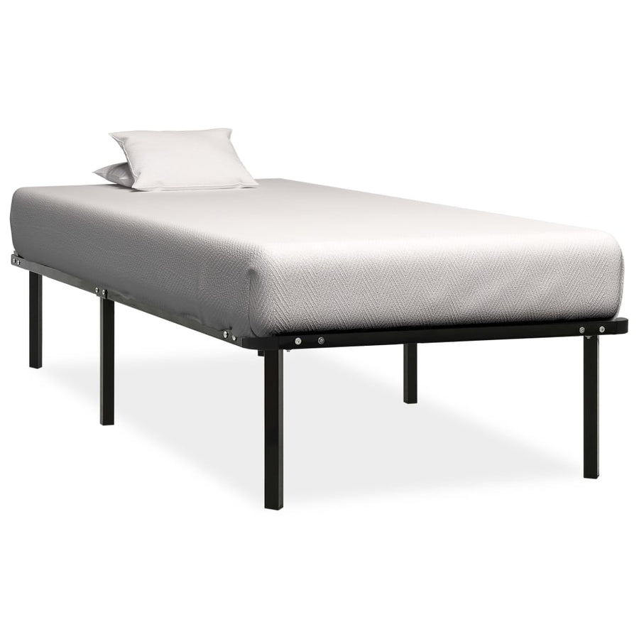Bedframe Metaal Zwart 90 x 200 cm
