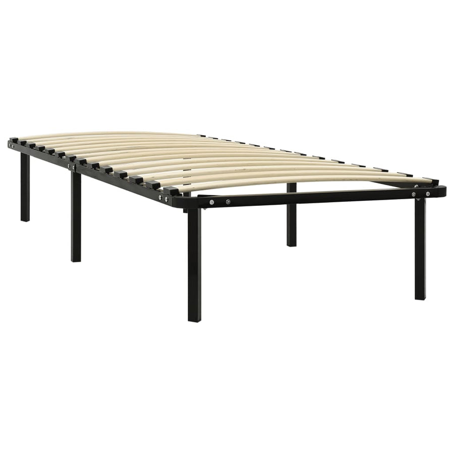 Bedframe Metaal Zwart 100X200 Cm 100 x 200 cm