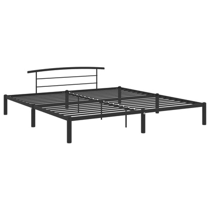 Bedframe Metaal 200 x 200 cm Zwart