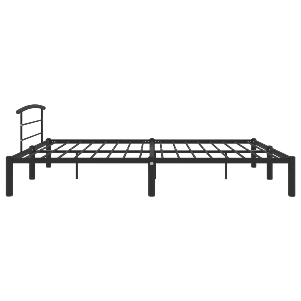 Bedframe Metaal 200 x 200 cm Zwart