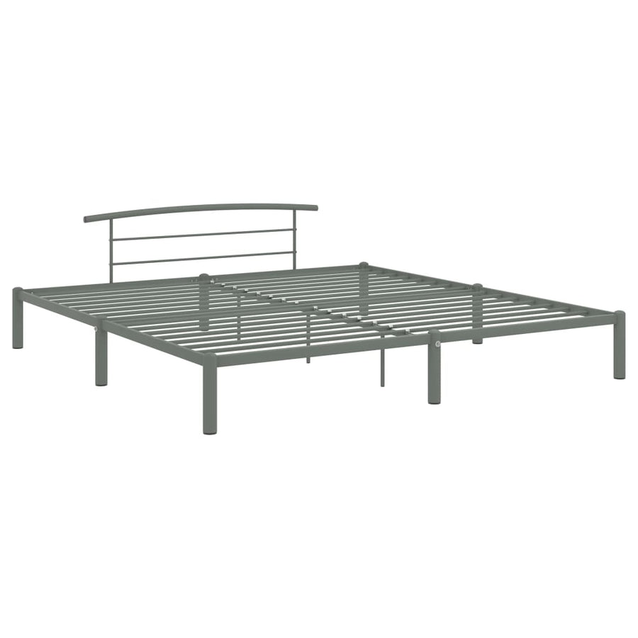 Bedframe Metaal 200 x 200 cm Grijs