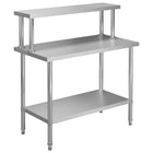 Werktafel keuken 120x60x120 cm roestvrij staal met bovenschap