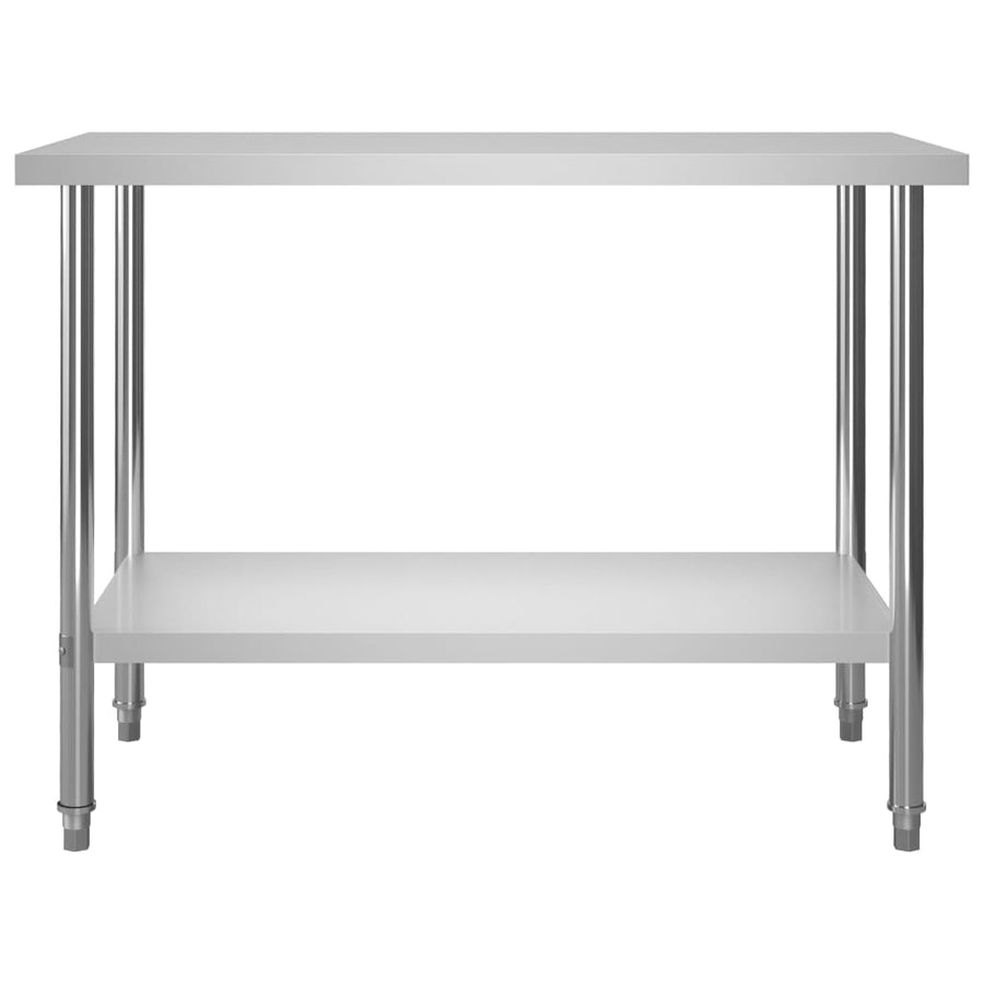 Keukenwerktafel Met Bovenschap 120X60X120 Cm Roestvrij Staal