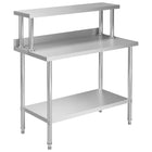 Werktafel 120x60x120 cm roestvrij staal met bovenschap