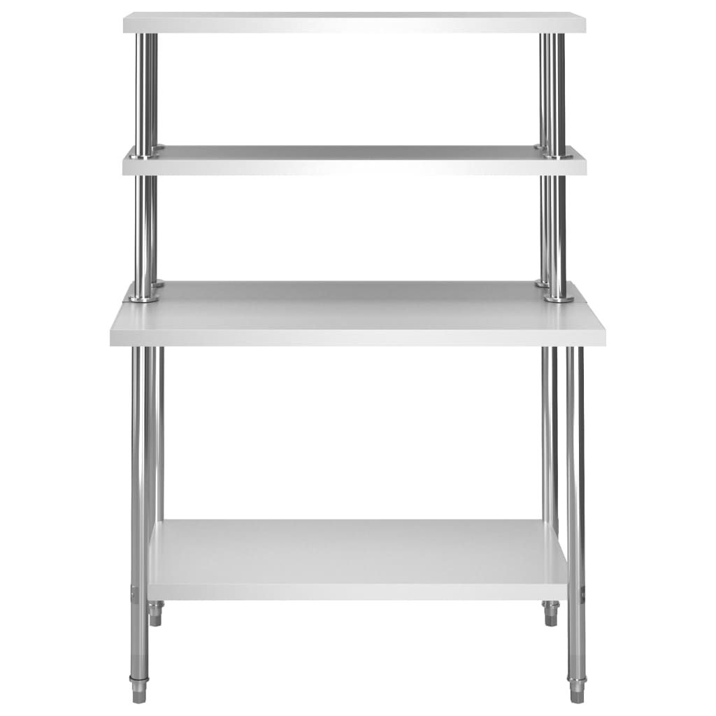 Keukenwerktafel Met Bovenschap 120X60X150 Cm Roestvrij Staal