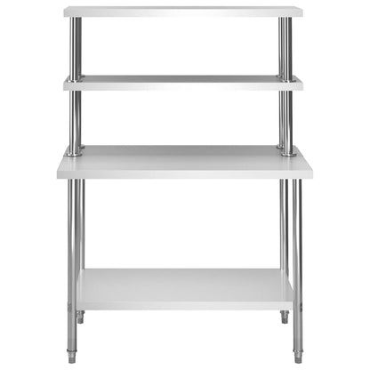 Keukenwerktafel Met Bovenschap 120X60X150 Cm Roestvrij Staal