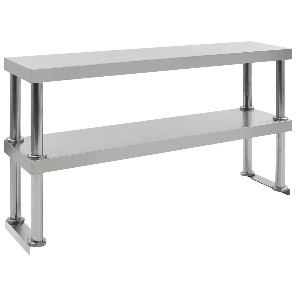 Keukenwerktafel Met Bovenschap 120X60X150 Cm Roestvrij Staal