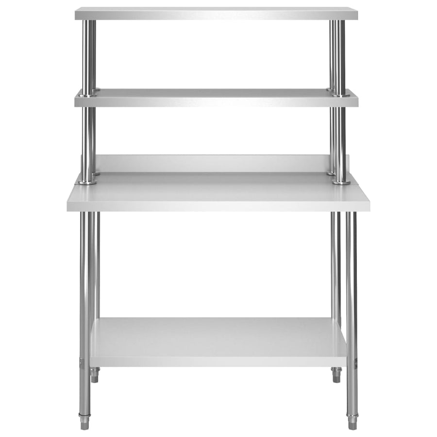 Keukenwerktafel Met Bovenschap 120X60X150 Cm Roestvrij Staal