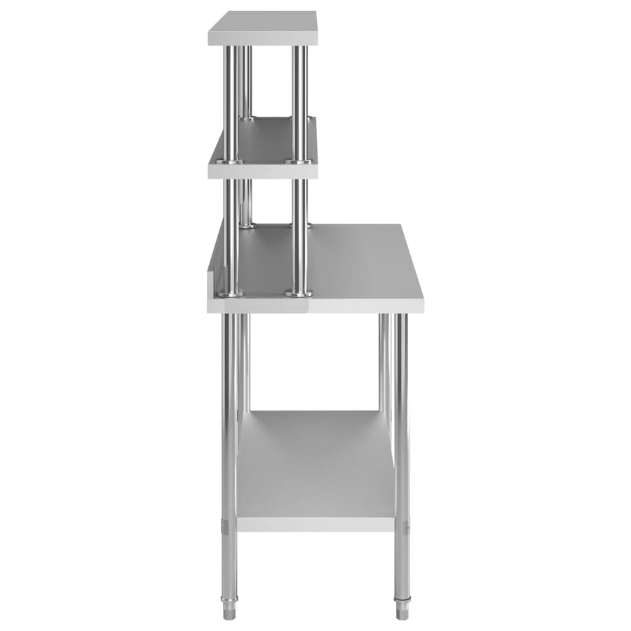 Keukenwerktafel Met Bovenschap 120X60X150 Cm Roestvrij Staal