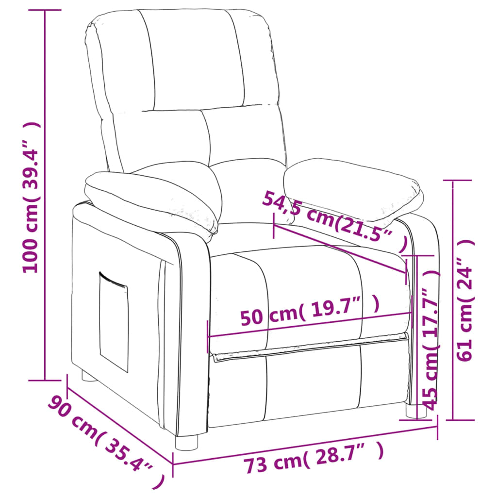 Fauteuil Verstelbaar Stof Donkergrijs