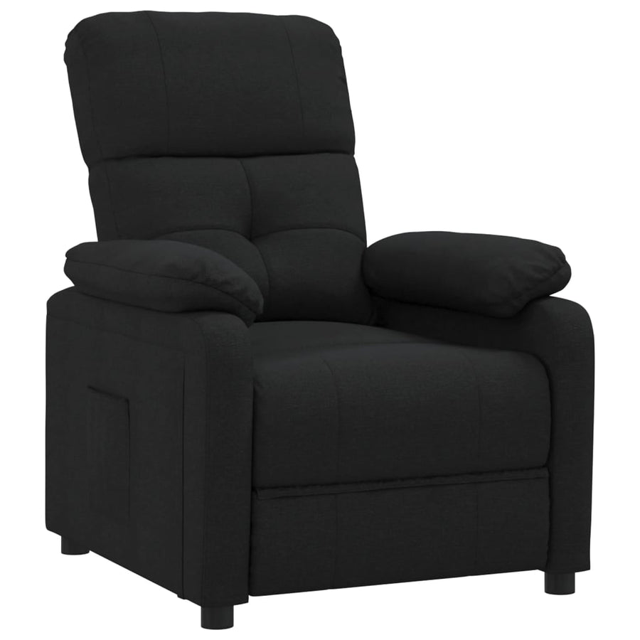 Fauteuil Verstelbaar Stof Zwart 1