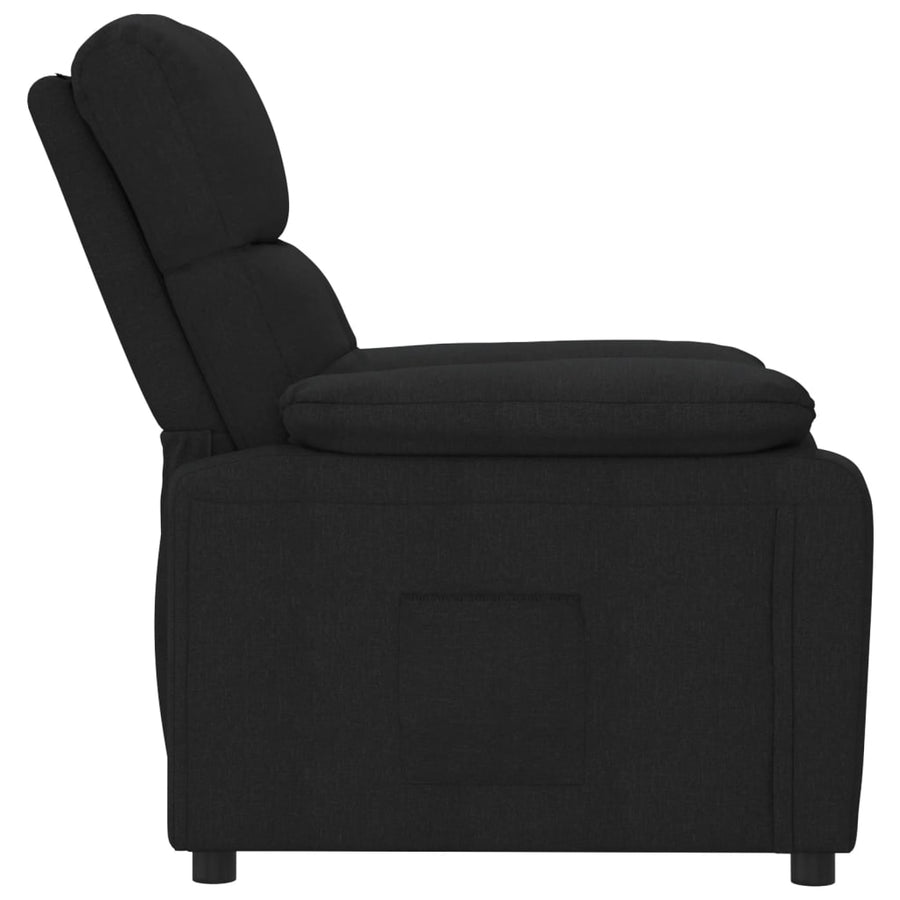 Fauteuil Verstelbaar Stof Zwart 1