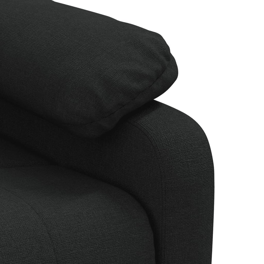 Fauteuil Verstelbaar Stof Zwart 1