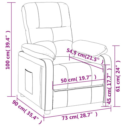 Fauteuil Verstelbaar Stof Zwart 1