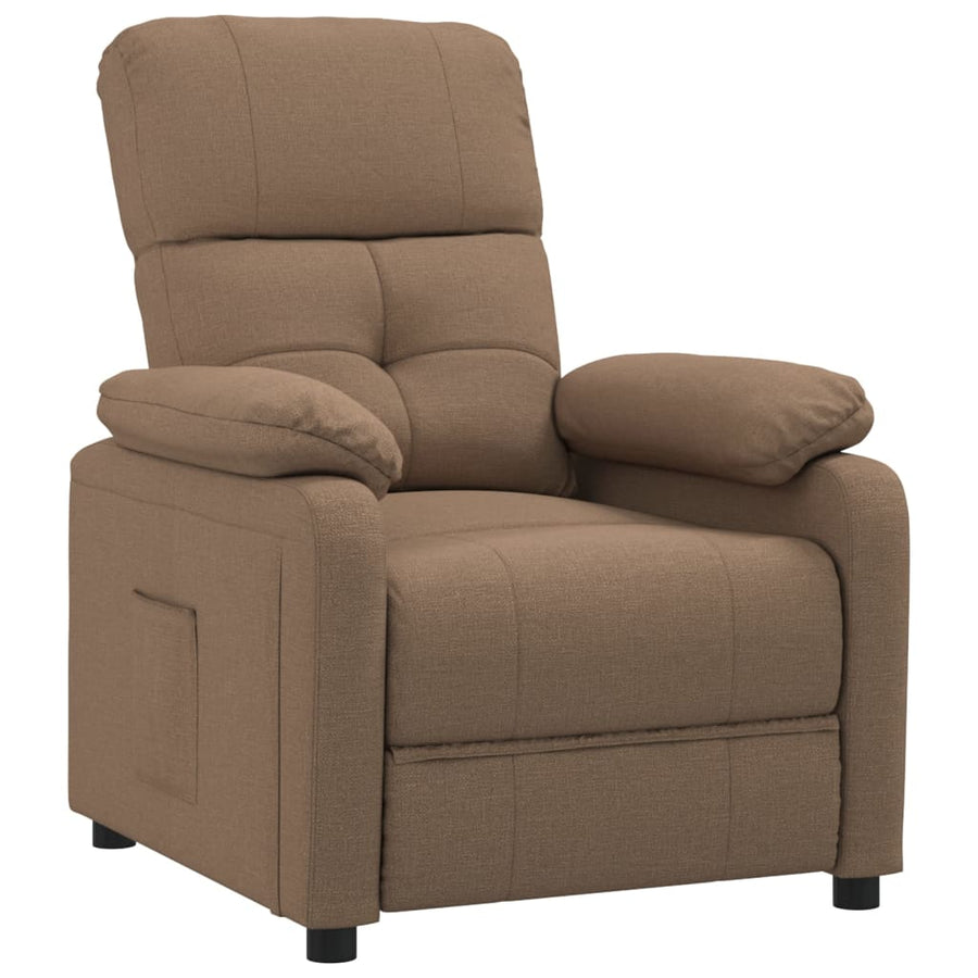 Fauteuil verstelbaar stof bruin
